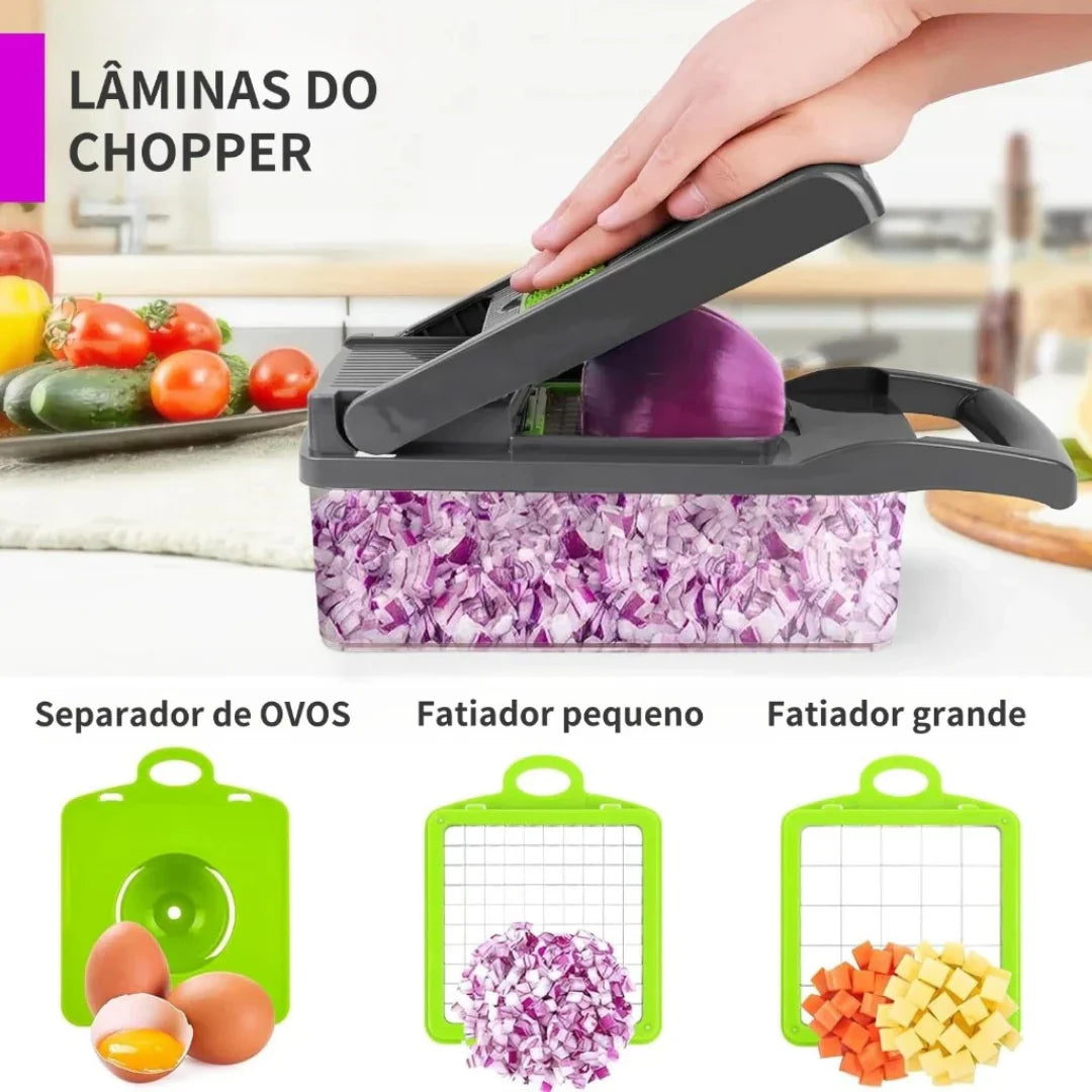 Cortador e Ralador de Legumes - Corte seguro™ 13 em 1