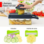 Cortador e Ralador de Legumes - Corte seguro™ 13 em 1