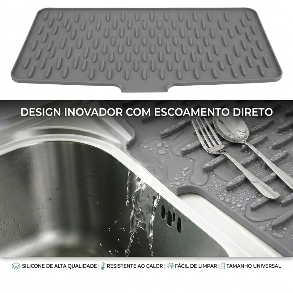 Tapete Escorredor com Dreno Inteligente - DryFlow™