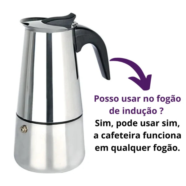 Cafeteira Italiana Aço Inox MASTER