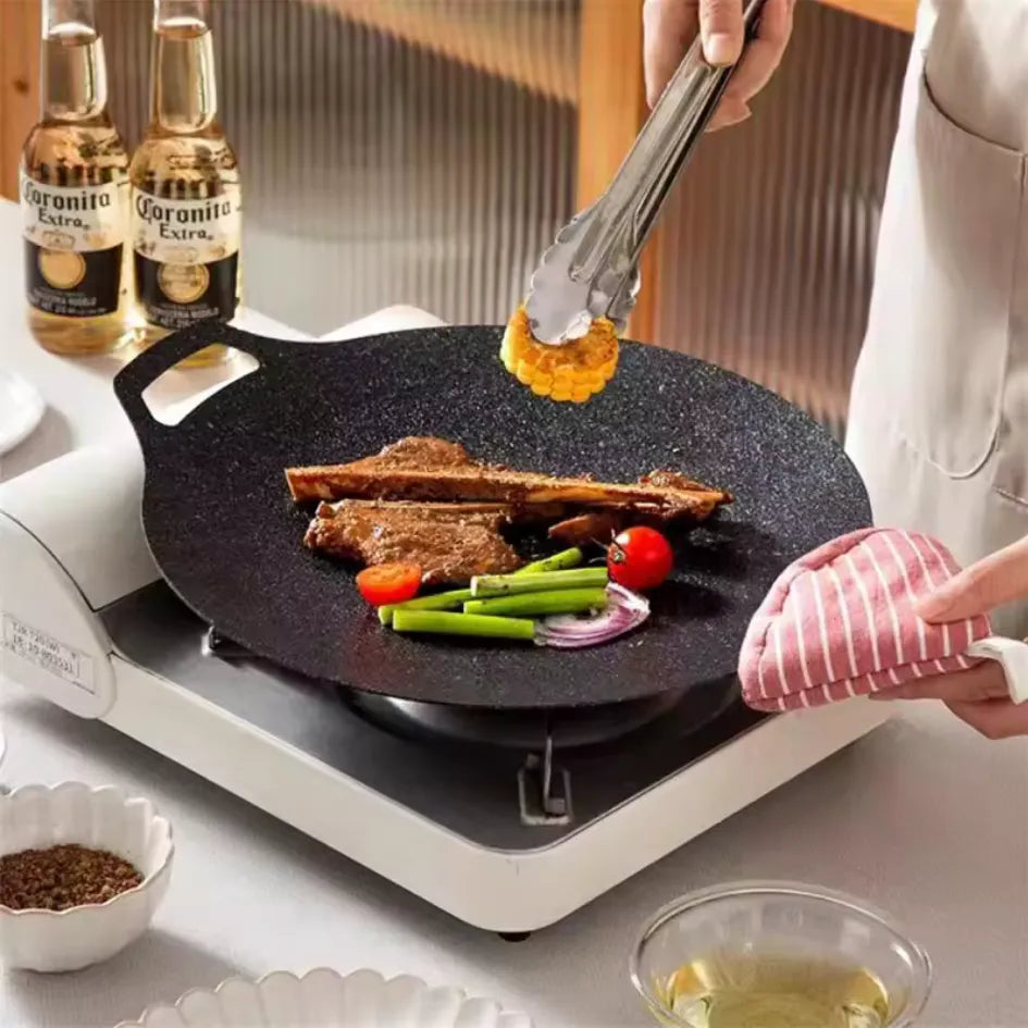 CookFlex™ – Frigideira de Pedra Vulcânica Antiaderente (Cozinhe sem Óleo e Sem Grudar Nada) - Frete Grátis!