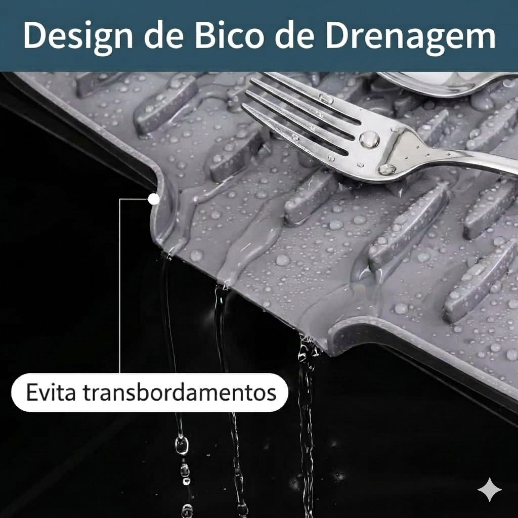 Tapete Escorredor com Dreno Inteligente - DryFlow™