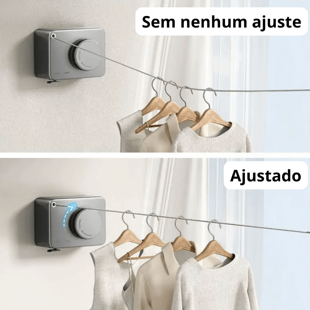 Varal Retrátil (Suporta até 20kg)
