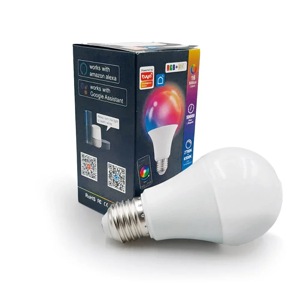 15W Lâmpada Inteligente Rgb Smart Life Tuya Para Alexa E Google Assistant
