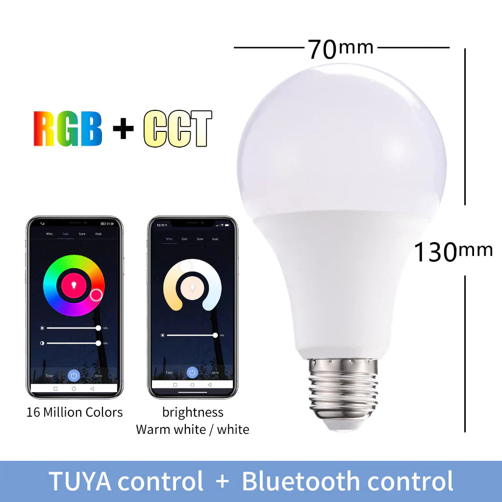 15W Lâmpada Inteligente Rgb Smart Life Tuya Para Alexa E Google Assistant