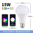 15W Lâmpada Inteligente Rgb Smart Life Tuya Para Alexa E Google Assistant