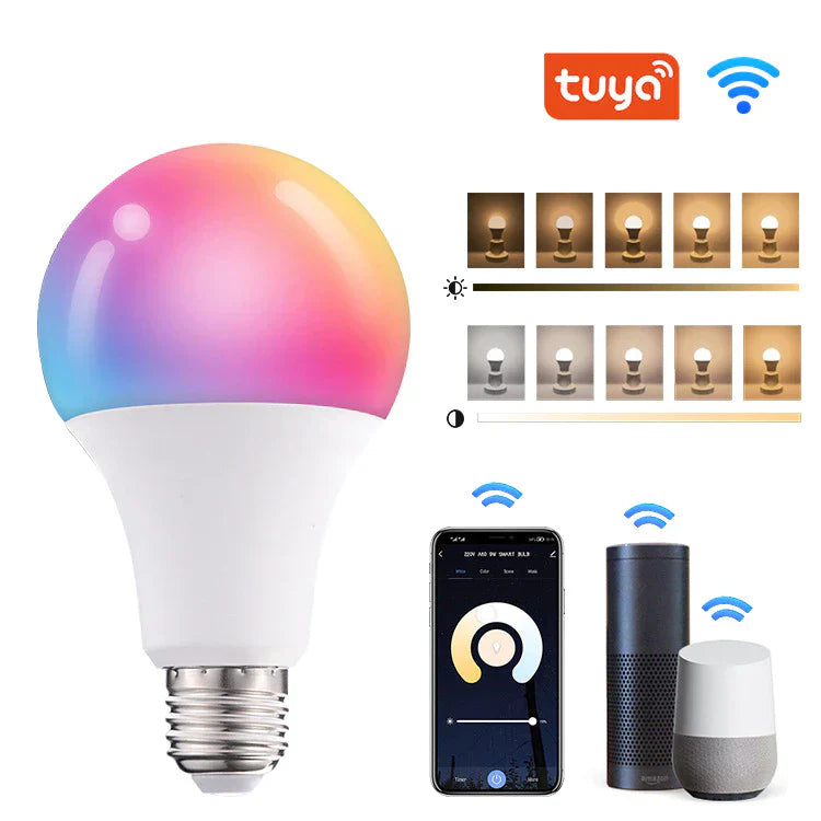 15W Lâmpada Inteligente Rgb Smart Life Tuya Para Alexa E Google Assistant