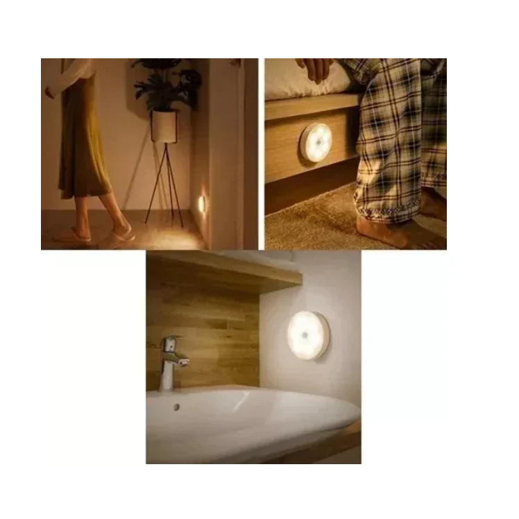 Lâmpada Inteligente Sem Fio Sensor Indução Recarregável Usb