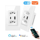 Tomada Inteligente Usb+ Usb-c Tipo-c Smart Wifi Alexa Google Bivolt