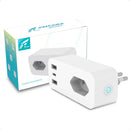 Tomada Inteligente Alexa Google Smart Wifi Automação Com 2 Entrada USB + 1 Entrada Tipo C Bivolt 16a