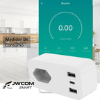Tomada Inteligente Alexa Google Smart Wifi Automação Com 2 Entrada USB + 1 Entrada Tipo C Bivolt 16a