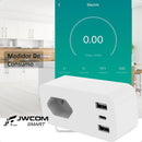 Tomada Inteligente Alexa Google Smart Wifi Automação Com 2 Entrada USB + 1 Entrada Tipo C Bivolt 16a