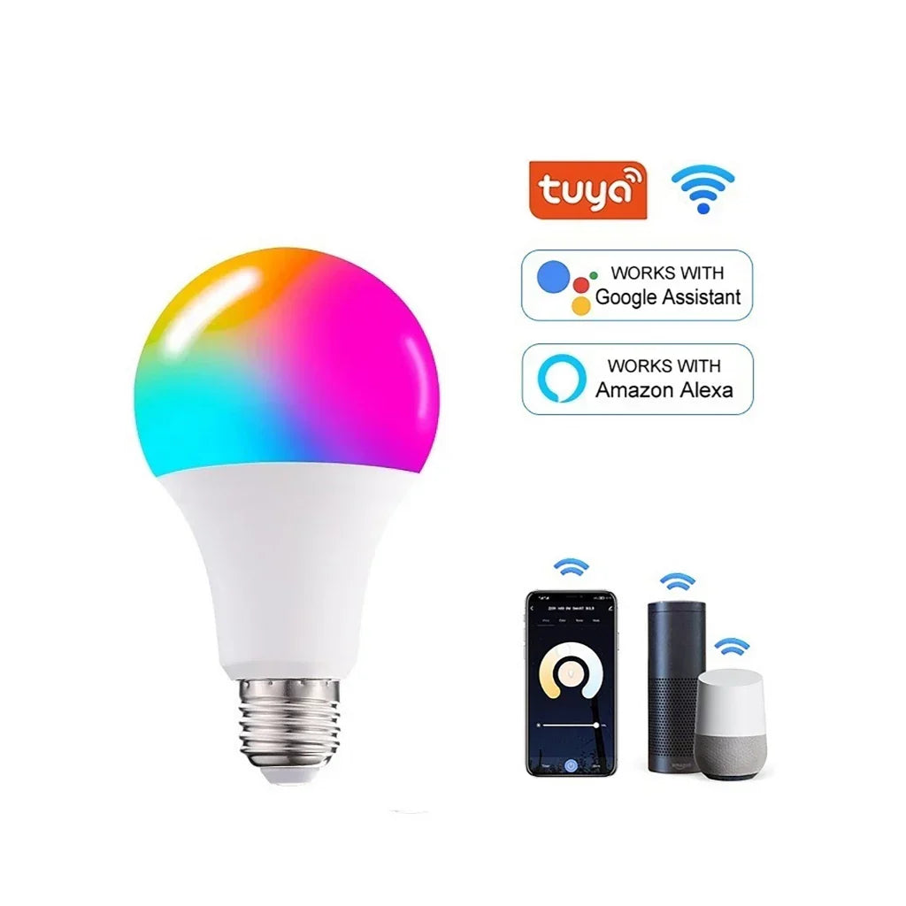 15W Lâmpada Inteligente Rgb Smart Life Tuya Para Alexa E Google Assistant