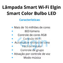 Kit 4 Lâmpadas Inteligente Led Bulbo 10w Rgb Smart Color - Elgin