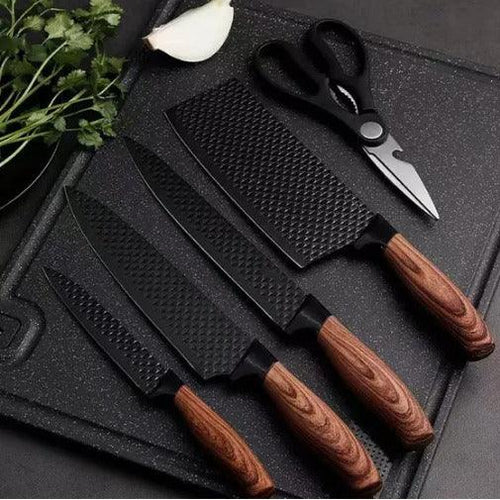 Conjunto de Facas Inox 6 Peças com Cabo Reforçado