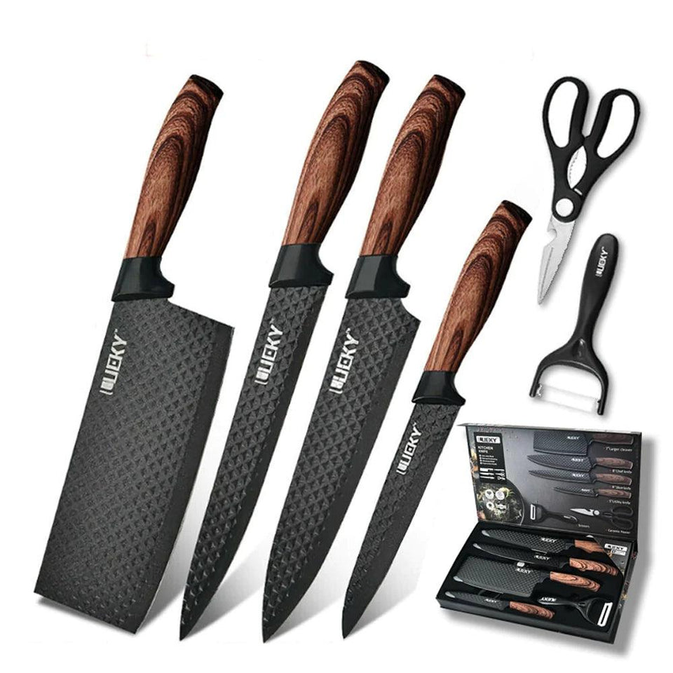 Conjunto de Facas Inox 6 Peças com Cabo Reforçado