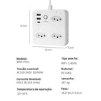 COIBEU Extensão elétrica Tomada inteligente Internet Wi-Fi Compatível Com Tuya Alexa Google Assistente 2 metros linha