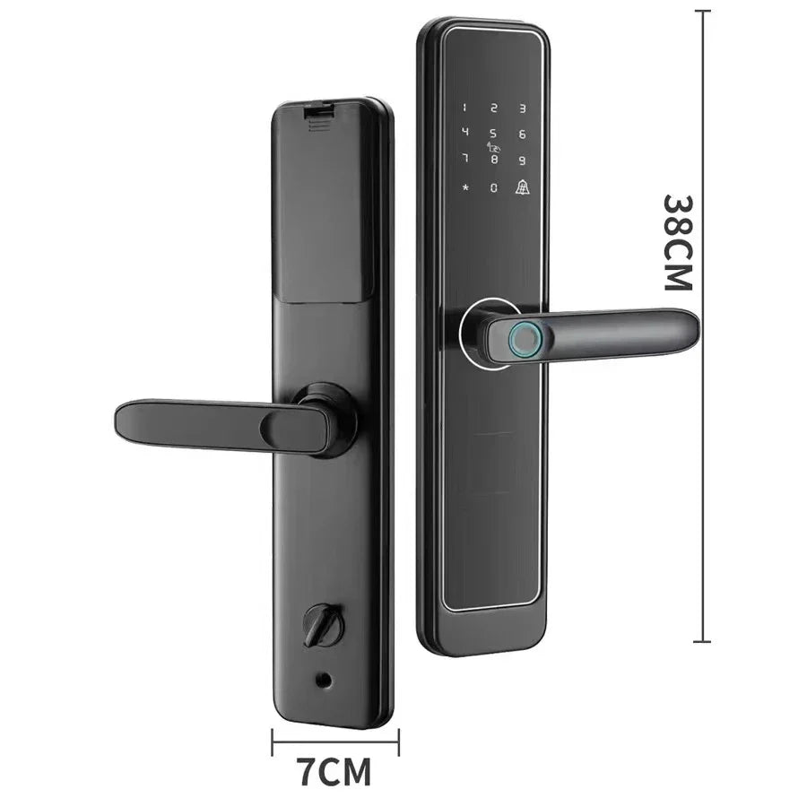 Fechadura Digital Inteligente com Impressão Digital e Teclado com Tag Wifi Moderna Bloqueio de impressões digitaisGM2501