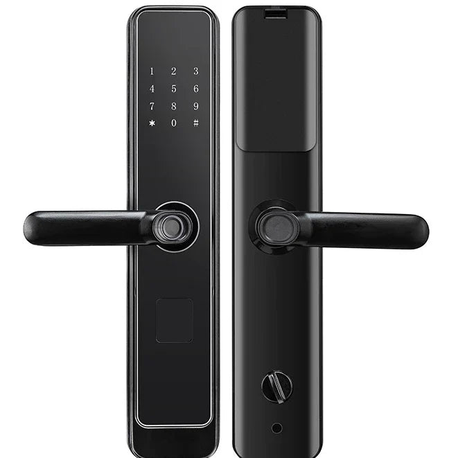 Fechadura Digital Inteligente com Impressão Digital e Teclado - com Tag Wifi Moderna Bloqueio de impressões digitais