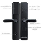 Fechadura Digital Inteligente com Impressão Digital e Teclado - com Tag Wifi Moderna Bloqueio de impressões digitais