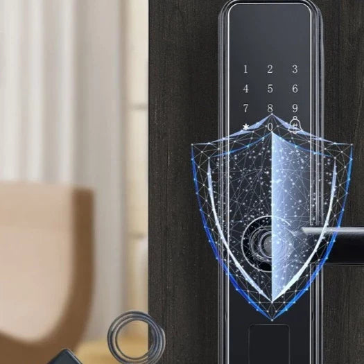 Fechadura Digital Inteligente com Impressão Digital e Teclado - com Tag Wifi Moderna Bloqueio de impressões digitais