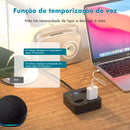 COIBEU Extensão elétrica Tomada inteligente Internet Wi-Fi Compatível Com Tuya Alexa Google Assistente 2 metros linha