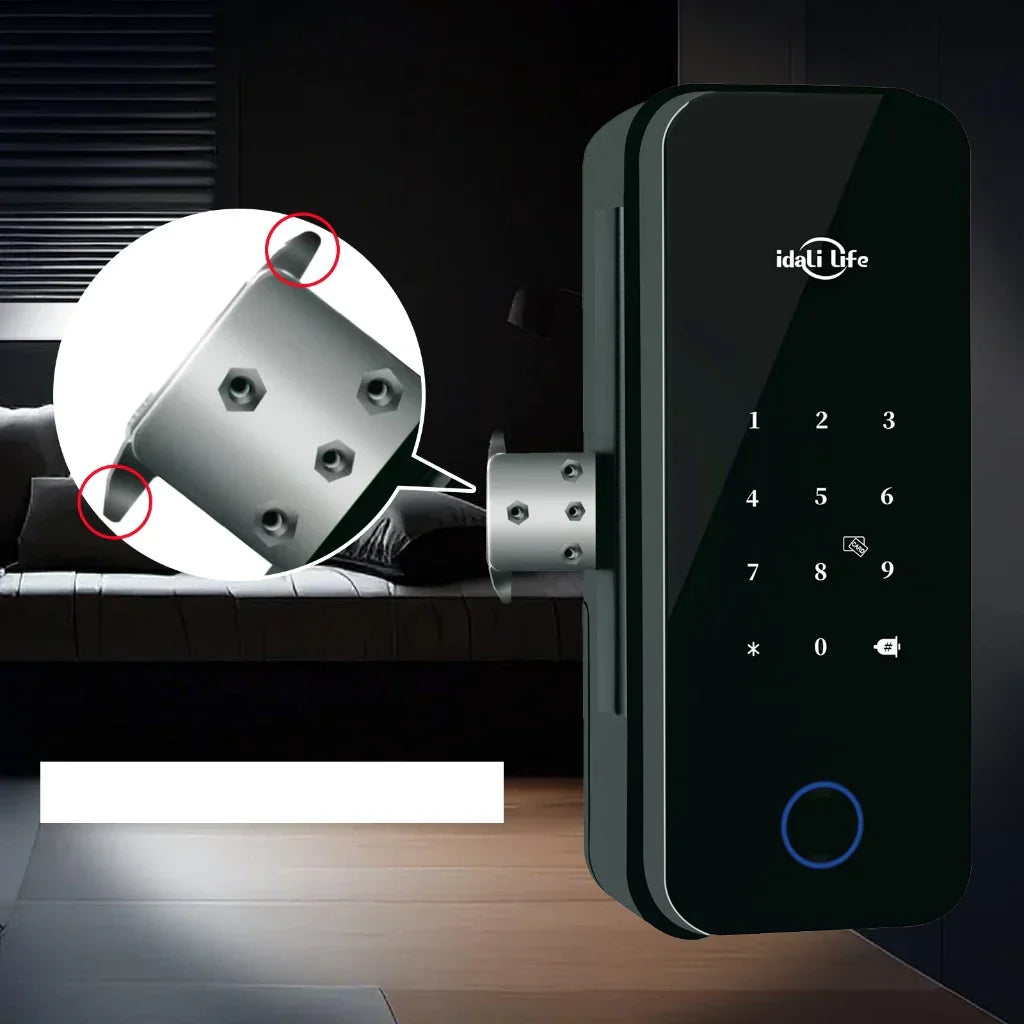 Fechadura De Porta Inteligente WiFi À Prova D'água Eletrônica De Impressão Digital Para De madeira IDALI LIFE