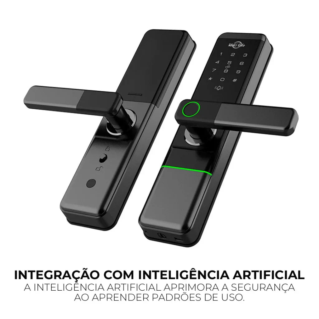 Fechadura Digital Inteligente com Impressão Digital com Tag Wifi Moderna Bloqueio de impressões digitais  IDALI LIFE