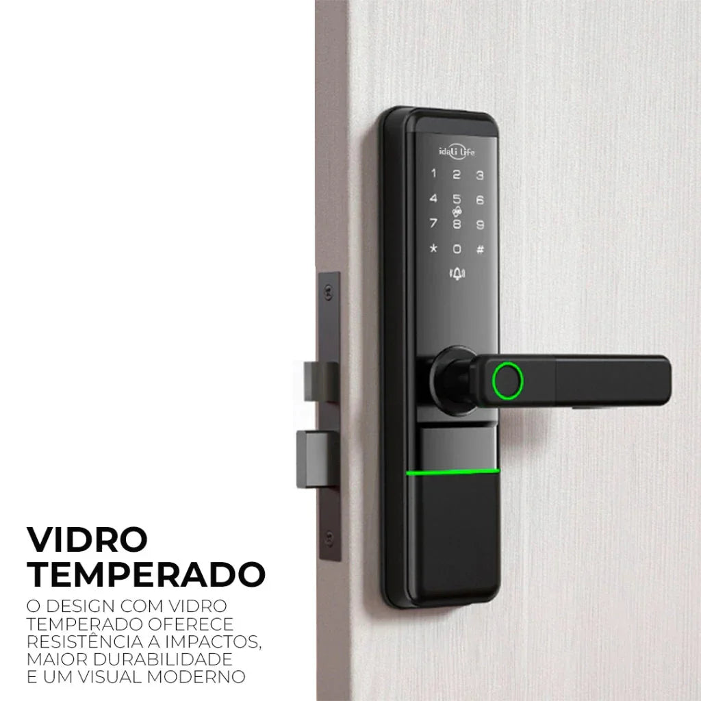 Fechadura Digital Inteligente com Impressão Digital com Tag Wifi Moderna Bloqueio de impressões digitais  IDALI LIFE