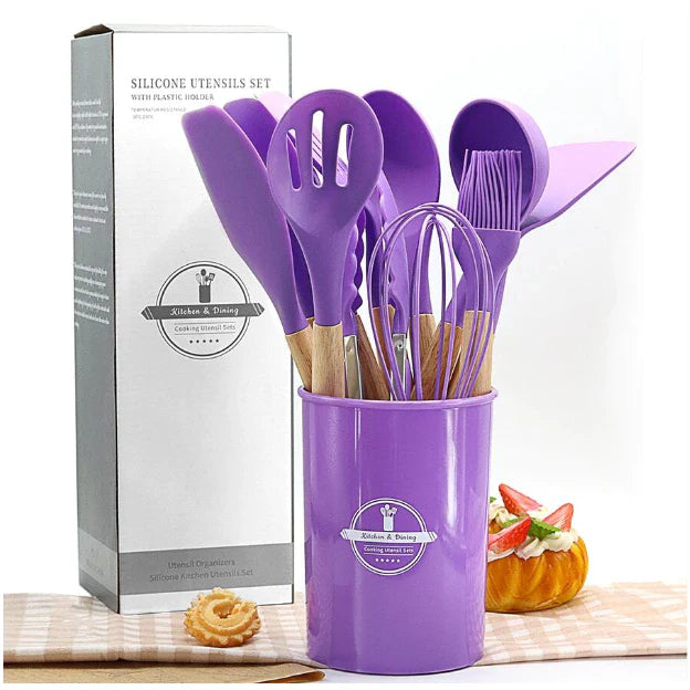 Kit Silicone Premium 12 Peças - Cozinhe Sem Riscar Suas Panelas | ÚLTIMOS KITS
