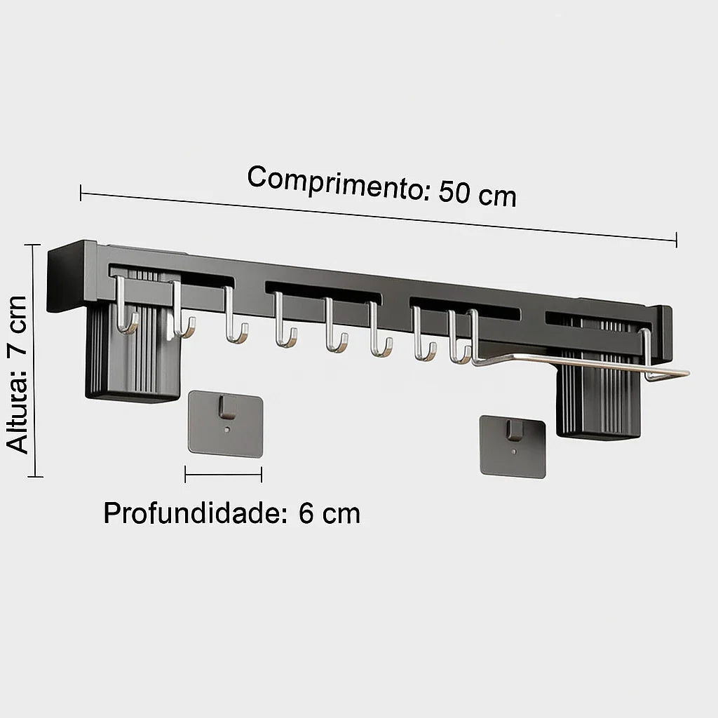 Suporte Organizador Smart Inox 8 em 1 - ORGANIZE SUA COZINHA