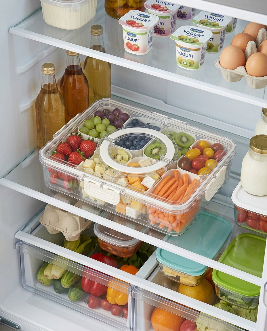 Organizador de Geladeira Premium com 8 Divisórias