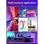 Lâmpada De Teto 24W / 110v Inteligente WiFi Tuya Smart App Forma Redonda Mutável Cor RGBCW Controle Remoto