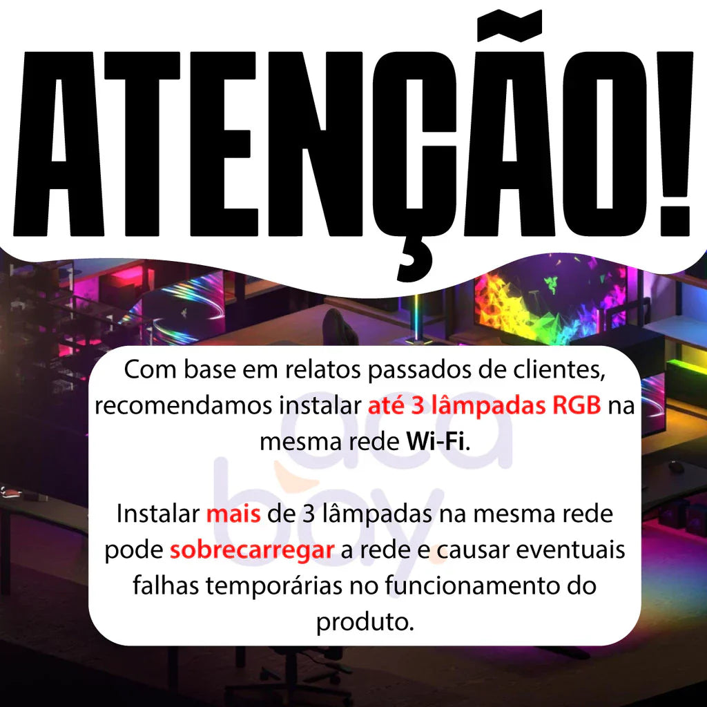 Kit 5 Lâmpadas Smart LED Inteligente 11W RGB WiFi Bivolt Compatível com Alexa e Google Assistant