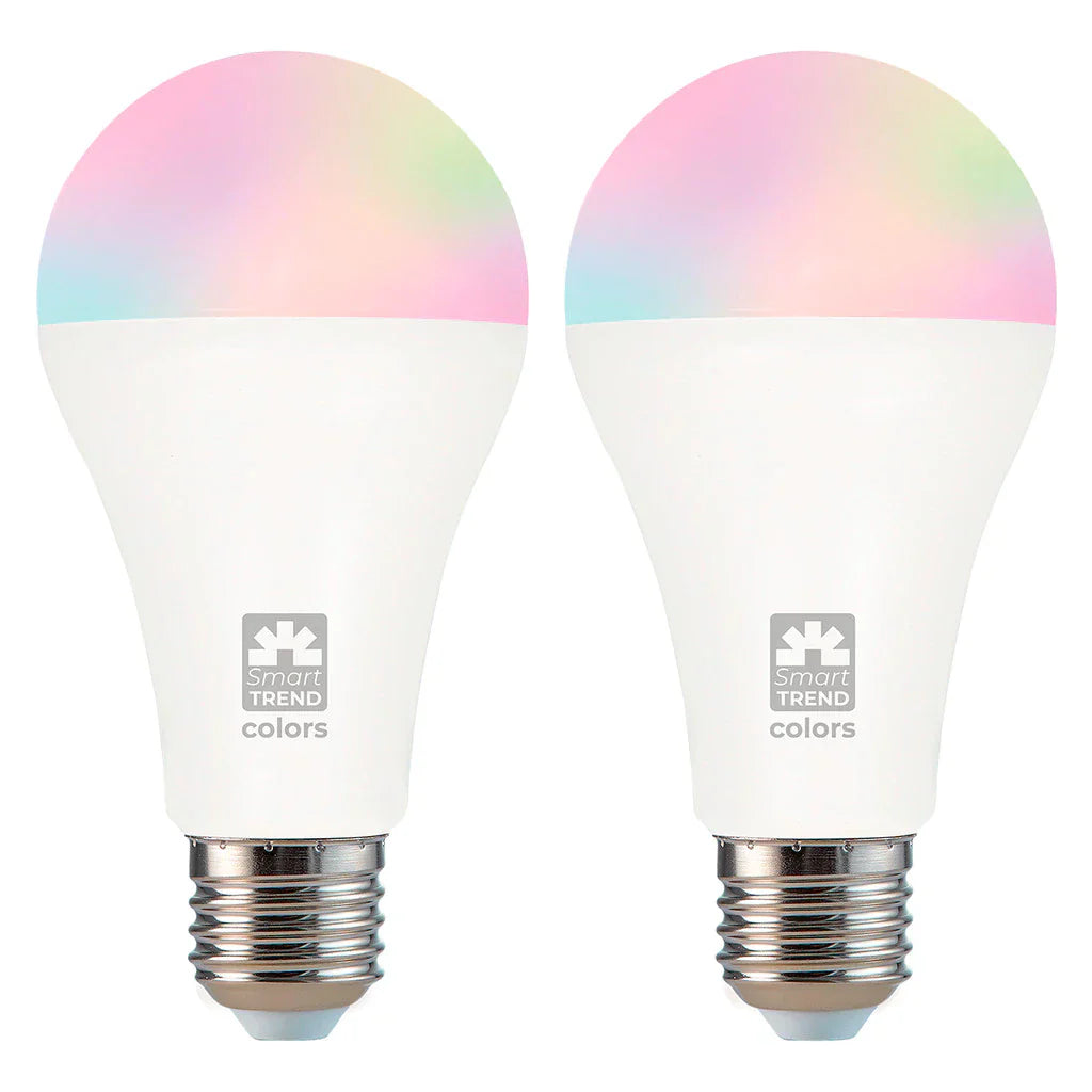Kit 2 Lâmpadas Smart LED Inteligente 11W RGB WiFi Bivolt Compatível com Alexa e Google Assistant
