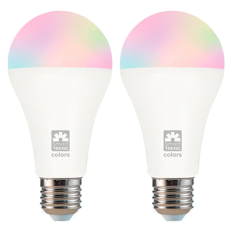 Kit 2 Lâmpadas Smart LED Inteligente 11W RGB WiFi Bivolt Compatível com Alexa e Google Assistant