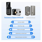 IntelarFechadura App Biometria Wifi Portão Externa Maçaneta Digital