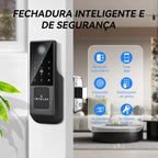 IntelarFechadura App Biometria Wifi Portão Externa Maçaneta Digital