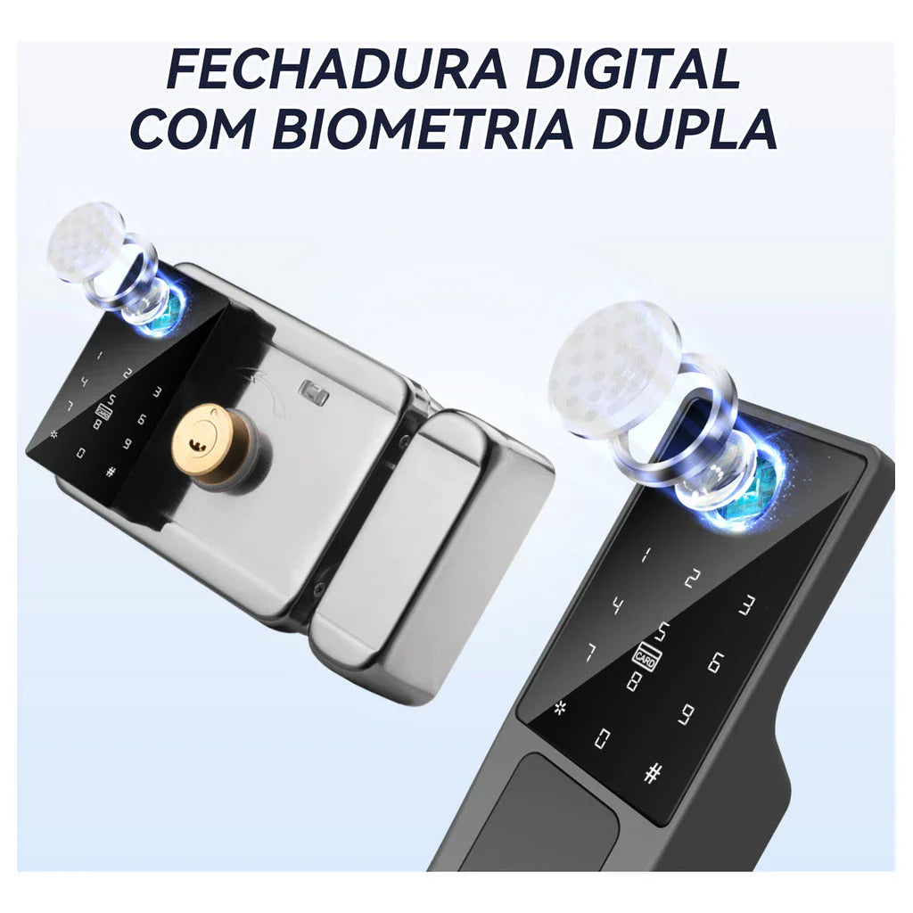 IntelarFechadura App Biometria Wifi Portão Externa Maçaneta Digital