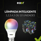 Lampadas Led Inteligente Smart RGB Colorida Wi-FI Bivolt E27 - Easy