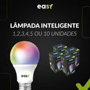 Lampadas Led Inteligente Smart RGB Colorida Wi-FI Bivolt E27 - Easy