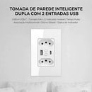 Tomada Inteligente de Parede Wifi Dupla 10A Entrada USB+USB-C Ekaza Alexa E Google